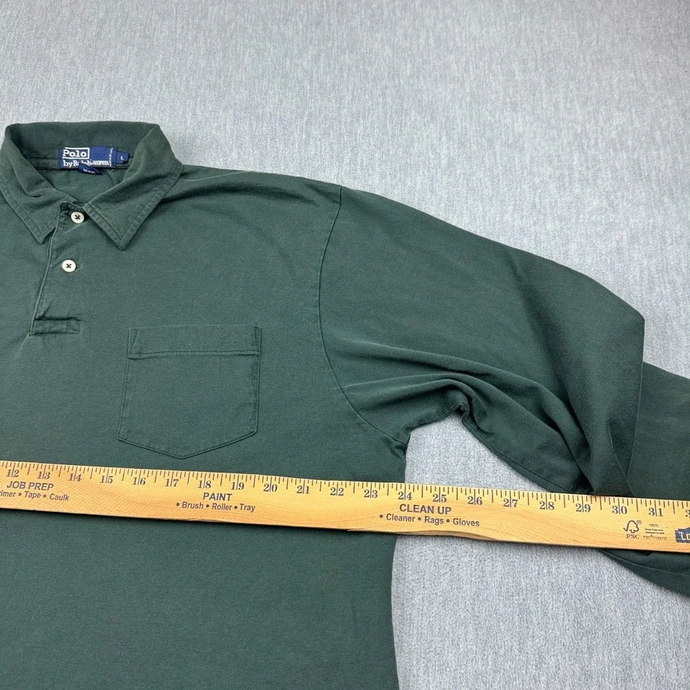 Vintage Polo Ralph Lauren Sweater Mens Large Green Long Sleeve Pullover 90S